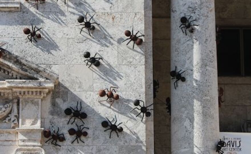 Original ... or appropriation? The ants now marching along the façade at the Sidney & Berne Davis Art Center in Fort Myers have stirred up an issue over what can be copied in art and what should be described as such.