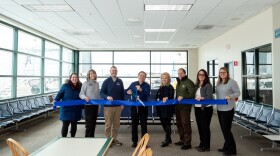 Pictured left to right: Tracy Croley, Flourish Financial Partners®; Jodi Ouellette, Office of U.S. Congressman Jack Bergman; Christopher Germain, LSCP CEO; Duane DuRay, Marquette Sawyer Regional Airport, Airport Director; Stacey Fisher, Marquette Sawyer Regional Airport Operations Coordinator; Greg Zyburt, Marquette County Ambassador; Dana LaLonde, Marquette County Board Commissioner; Mary Myers, LSCP Director of Economic Development Services