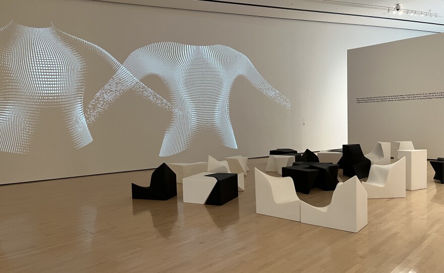 On the museum's upper level, feel free to use these furniture pieces