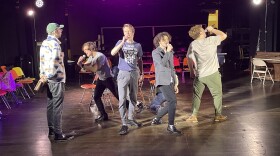 Actors belt out a song at a recent rehearsal for Spring Awakening presented by the Scranton Shakespeare Festival January 10-12.