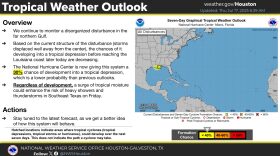 NWS Tropical Weather Outlook as of Thursday, July 17, 2025.