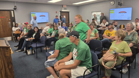 Clinton residents filled a City Council meeting on Aug. 25, 2026 to discuss the planned ordinance regarding data centers in the city.