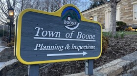 A sign marking Boone's planning department