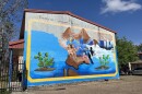 The Treaty of Guadalupe-Hidalgo mural at 67 S. Hamilton Ave in San Antonio, TX. Unfinished.