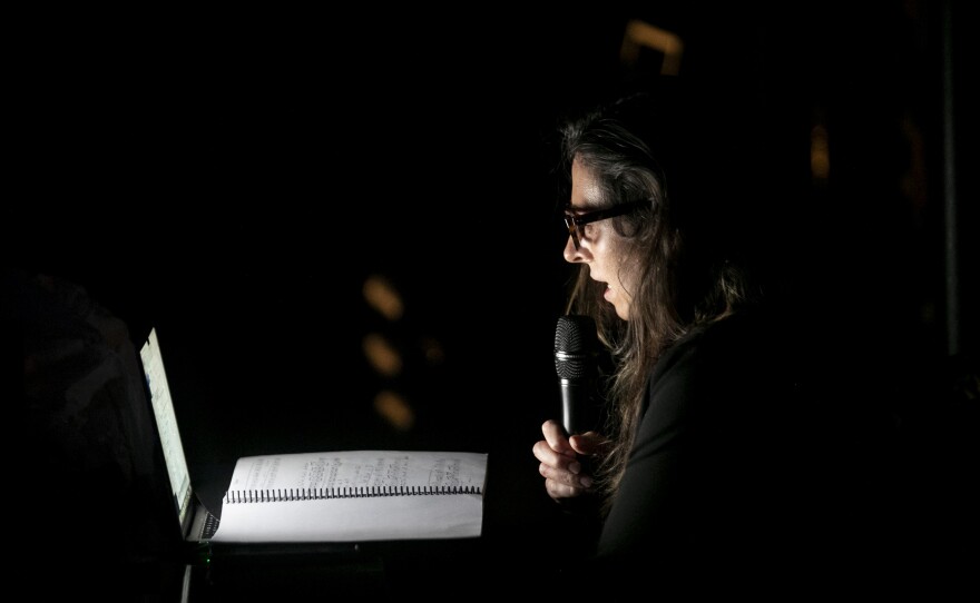 CATS director Amy Marie McCleary calls out instructions to the cast during a dress rehearsal on Wednesday, Feb. 18, 2026, at Broadway Palm Dinner Theater in Fort Myers.