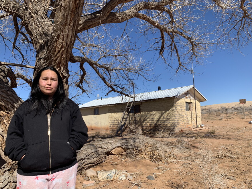 Rebecca Green lives on a remote stretch of the Navajo Nation bordering Utah and Arizona. Four years ago, her common-law husband was killed not far from her home. A jury trial in this case has been postponed due to the pandemic.