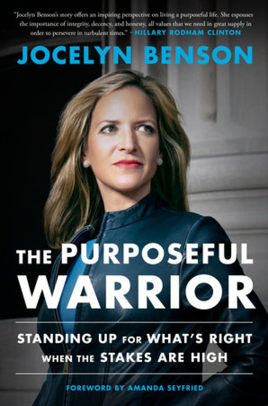 The cover of Jocelyn Benson's memoir "The Purposeful Warrior: Standing Up for What’s Right When the Stakes Are High"