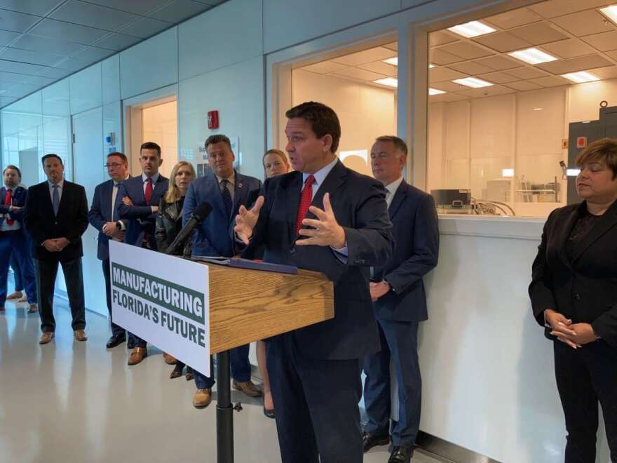 Governor Ron DeSantis in Kissimmee. Photo: Danielle Prieur