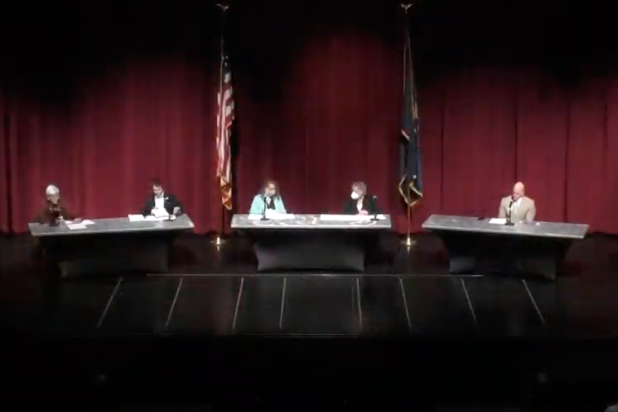 Officials from the City of Logansport, Cass County Board of Commissioners, County Health Department and Logansport Memorial Hospital spoke at a news conference on Monday. County Commissioners President Dr. Ralph Anderson and Logansport Mayor Chris Martin sit to the left.