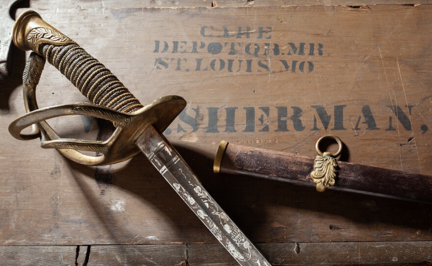 General Sherman's sword is one of several items that is up for auction.