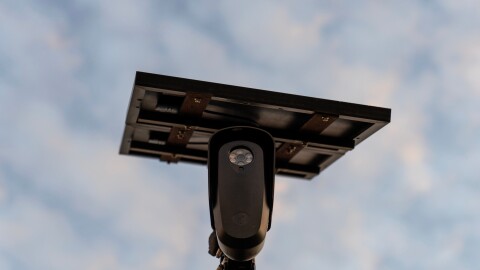 A Flock Safety license plate reader.