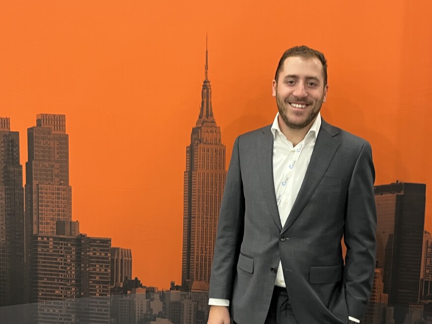  Joseph Ash, an investment sales broker with New York City-based Kassin Sabbagh Realty, at the International Council of Shopping Centers Conference on December 6, 2021.