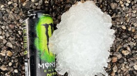 The Texas record hailstone found on June 2 2024 by Val Castor.