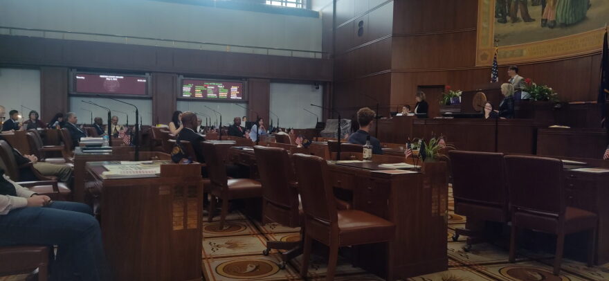 The Oregon Senate conducts its roll call on Thursday, the second day of a Republican-led walkout. The Senate failed to reach the required two-thirds quorum to conduct business.