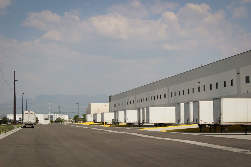 Trailers parked at a distribution warehouse near the Union Pacific Intermodal facility on the west side of Salt Lake City, May 19, 2023.