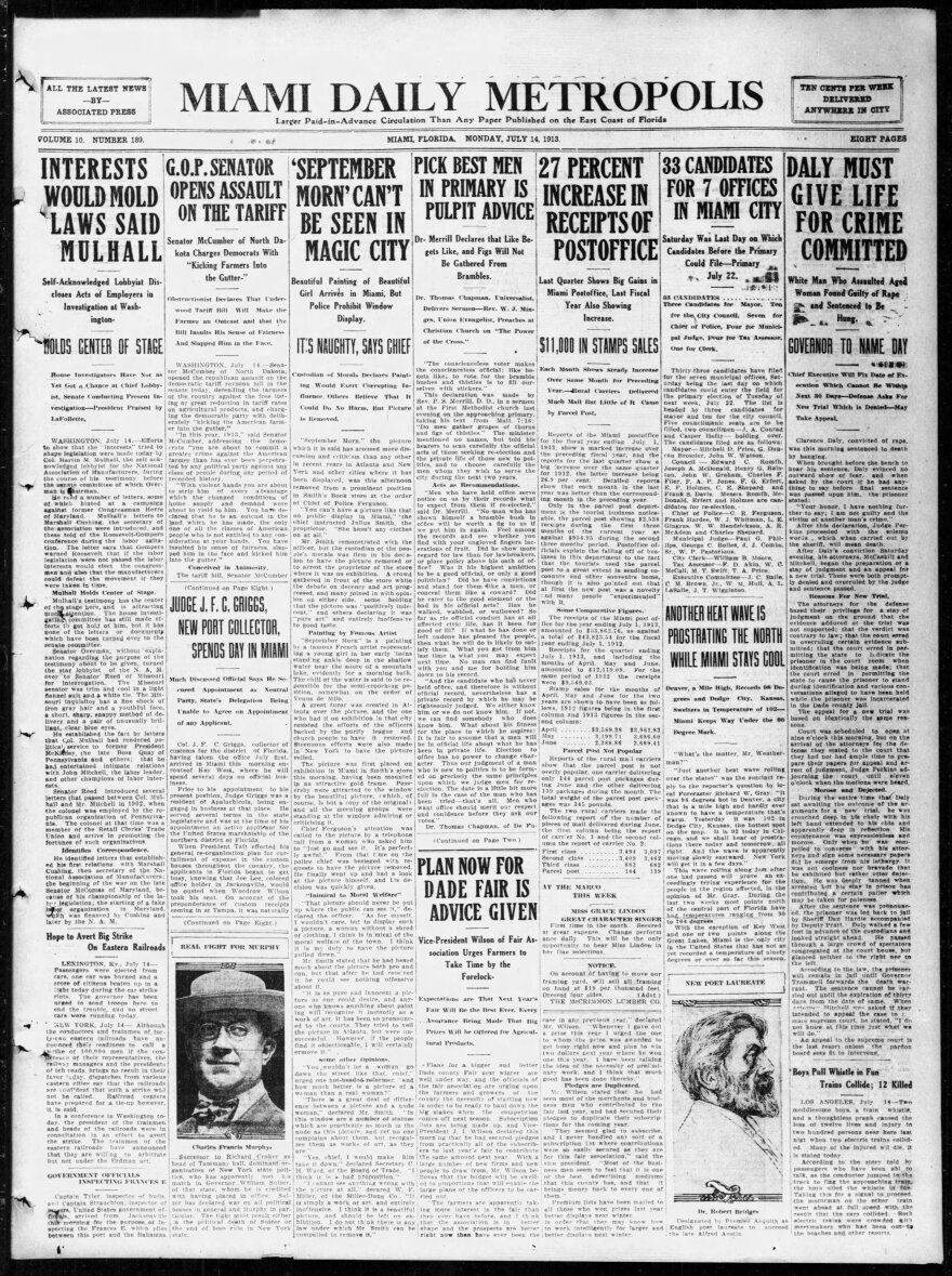 Porn, it would seem, is an integral part of South Florida’s DNA — even dating back to Miami’s earliest days. It was over a century ago when the sight of a woman’s breasts divided the city, according to the Miami Daily Metropolis, a local newspaper.