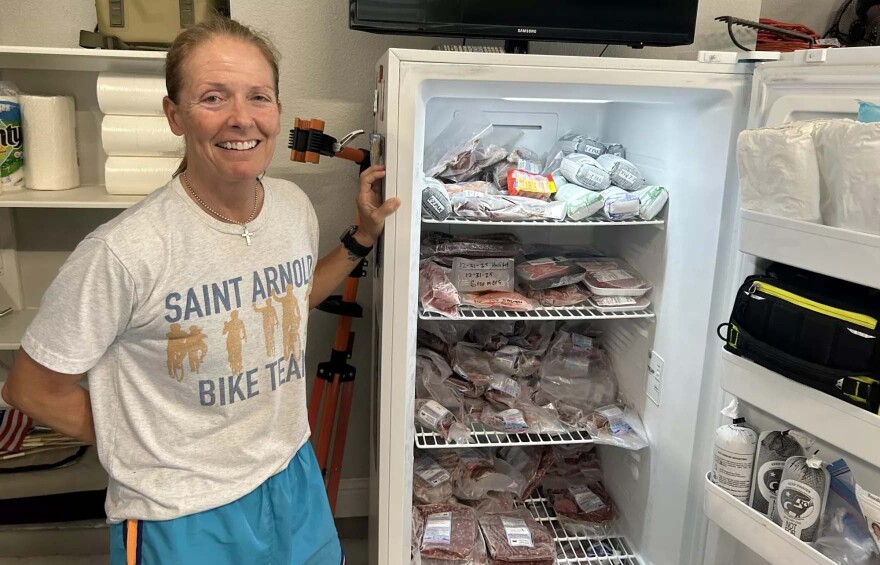 Guentert grew up on a ranch, where her whole family pitched in raising cows. She likes supporting the people at Bastrop Cattle Company who are doing the same work.