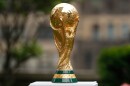 FILE - The FIFA World Cup Trophy is displayed before press conference at Rockefeller Plaza, June 16, 2022, in New York.
