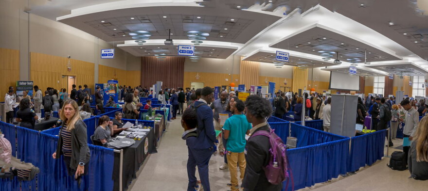 Students participate in the annual fall career fair