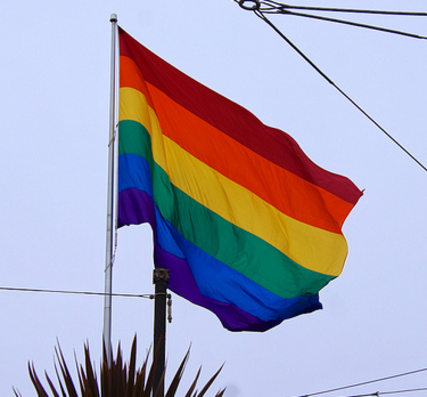 pic of gay flag on fire