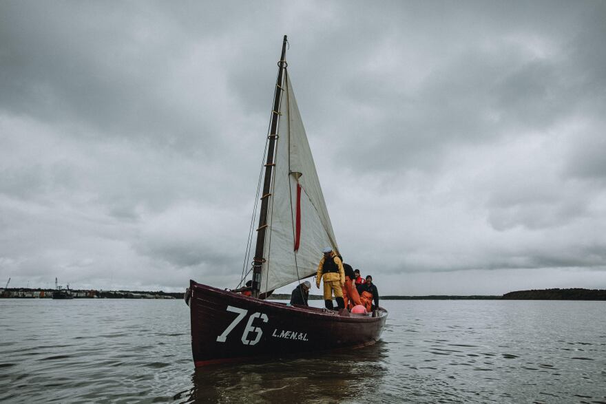 The Libby 76 under sail in 2022.