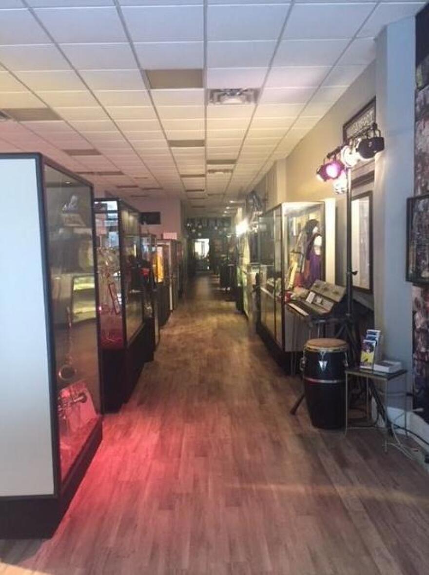 The Funk Music Hall of Fame features instruments and memorabilia from funk music greats.