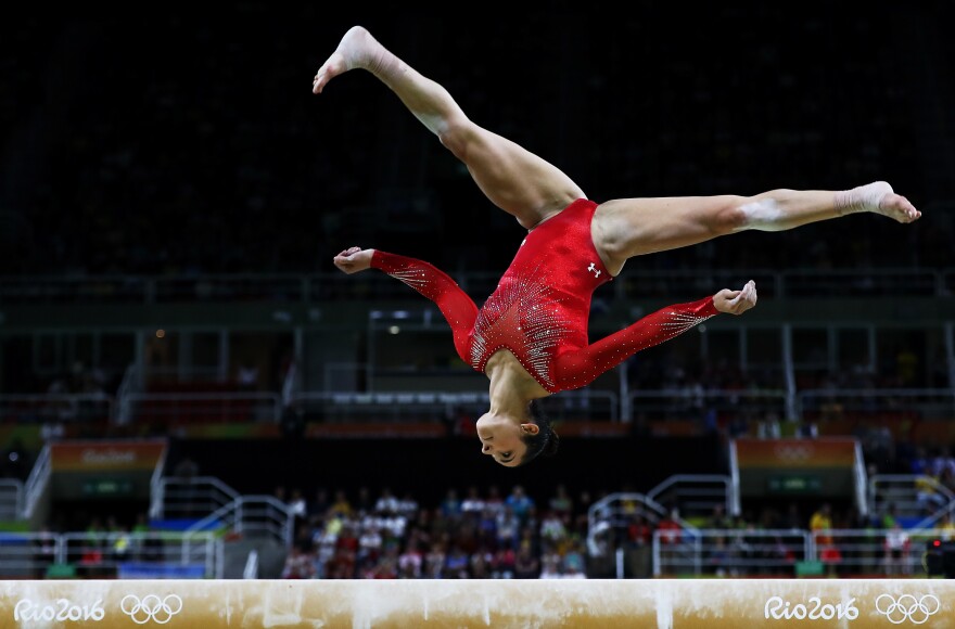 Raisman was third halfway through the all-around competition, but managed to finish in second.