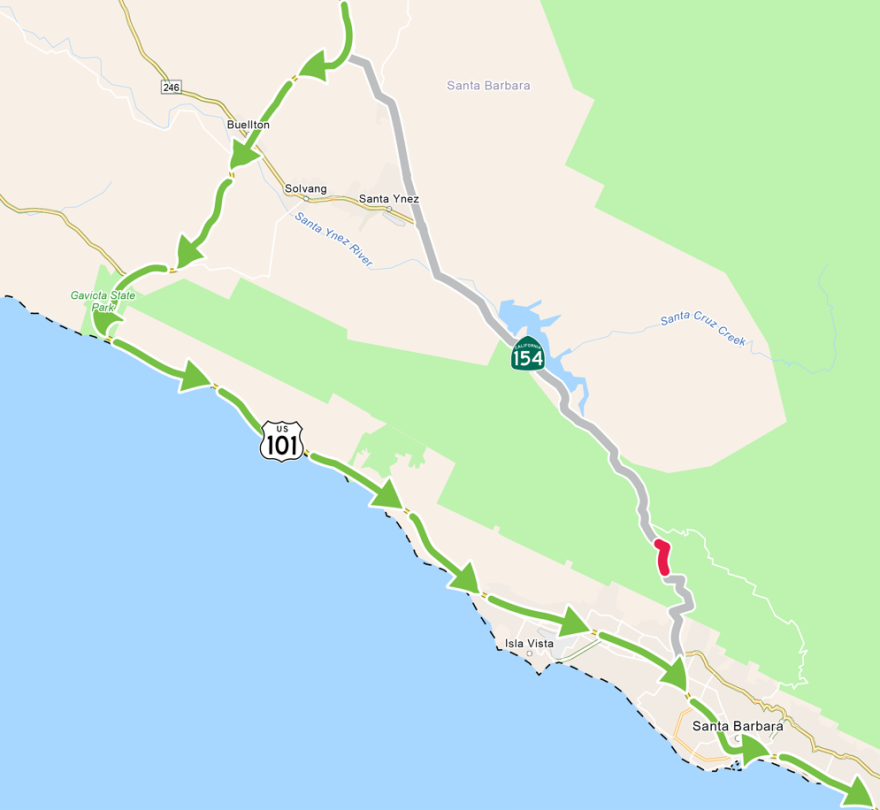 Caltrans reports motorists could experience major delays on Highway 154 due to some emergency storm-related work this week.