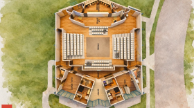 A rendering of the floor plan of the new Sarasota Players at Payne Park Auditorium, which is expected to open next year.