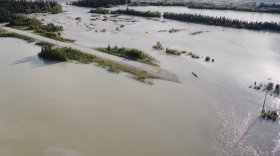 National Weather Service experts say data from instruments located in upper elevations confirm that this winter's snowfall has created record amounts of snowpack in several river basins around the state. Meteorologists are looking at the potential for a spike in temperatures next month that might trigger rapid melting of that snowpack, which could cause flooding like the runoff-swollen Delta River did in 2020 in Big Delta, near the confluence of the Delta and Tanana rivers.