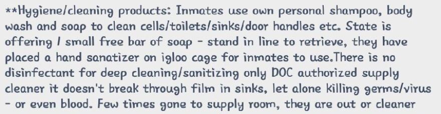 Excerpt of an email from Renee.