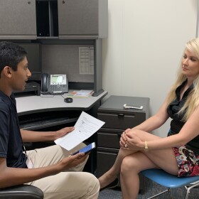 Josh Gujjarlapudi interviewing Julie Staley 
