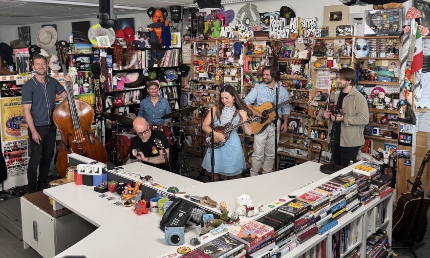 Sierra Hull performs at NPR's Tiny Desk in Washington, D.C. in June, 2025.