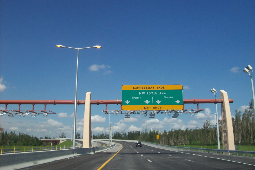 The 836 Highway, Dolphin Expressway, currently ends on 137th avenue. 