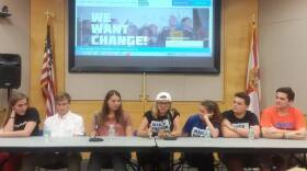 Four teens from Marjory Stoneman Douglas, along with three local high schoolers, made up the panel for Wednesday's discussion in Sarasota.