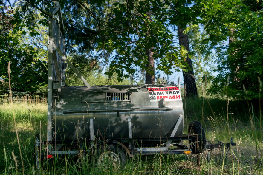 A culvert trap designed to capture grizzly bears.