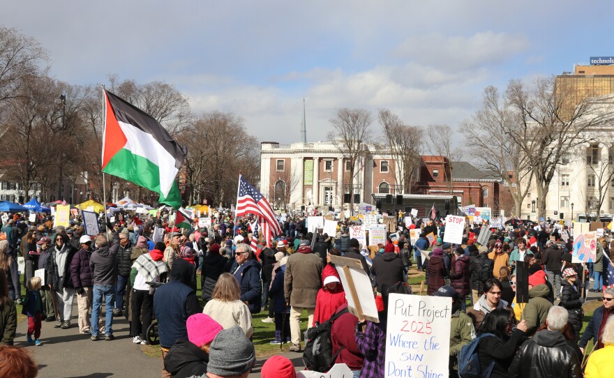"No Kings" protest in Connecticut on Saturday, March 28, 2026.