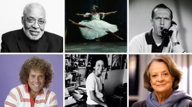 Clockwise from left: James Earl Jones, Michaela DePrince, Bob Newhart, Maggie Smith, Nikki Giovanni and Richard Simmons.