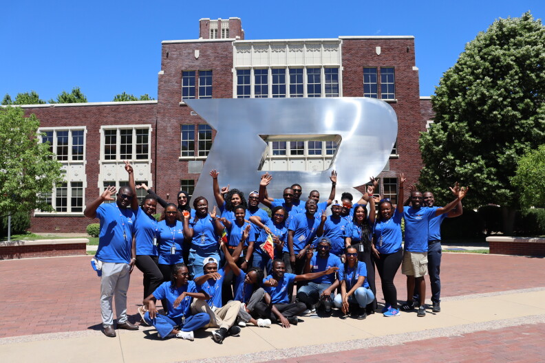 The Mandela Washington Fellows on Boise State's campus.