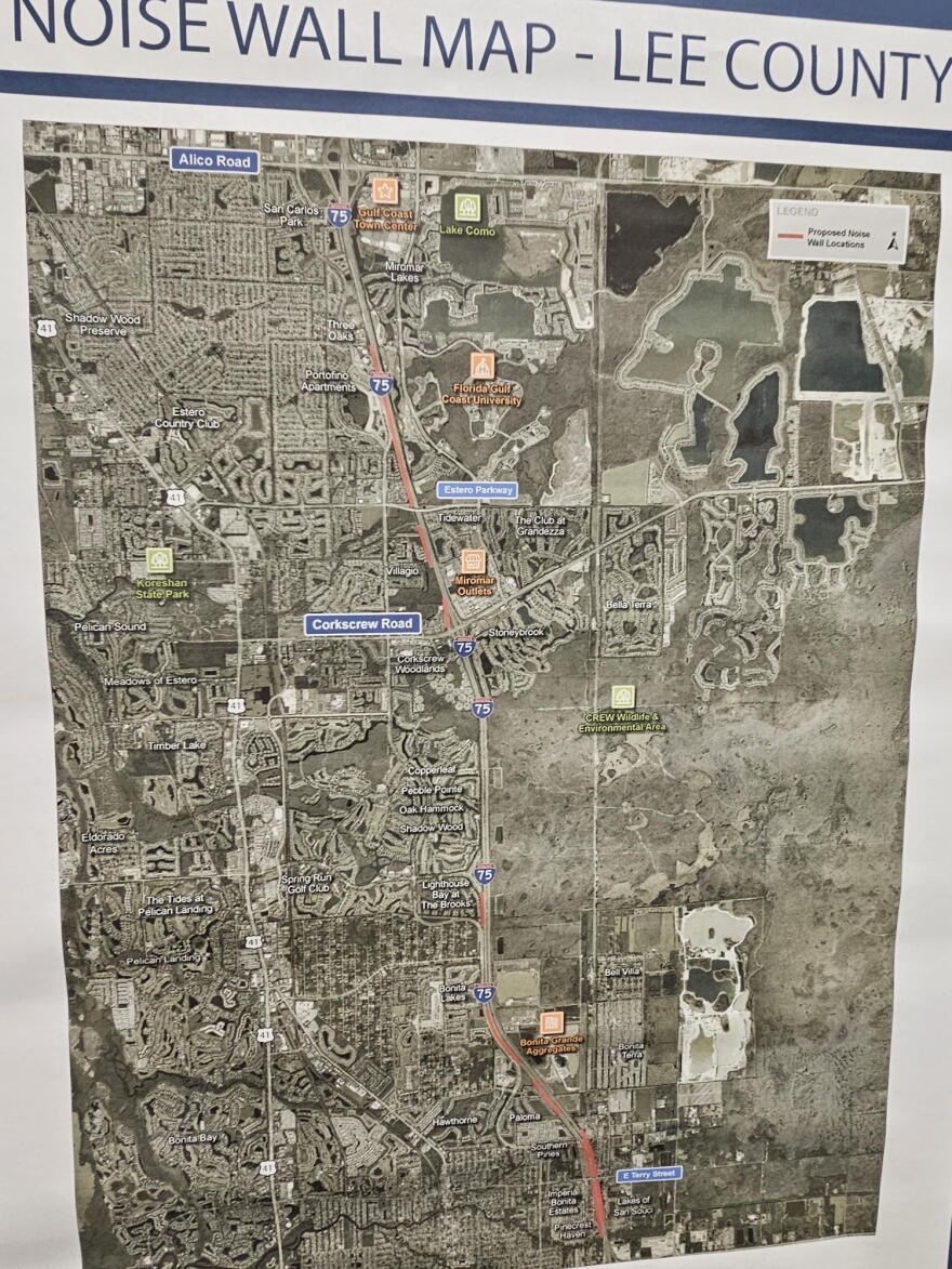 Map of I-75 widening project. There is no date for construction to begin.