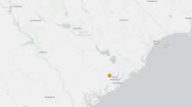 South Carolina earthquake map showing the magnitude 2.9 quake centered near Centerville.