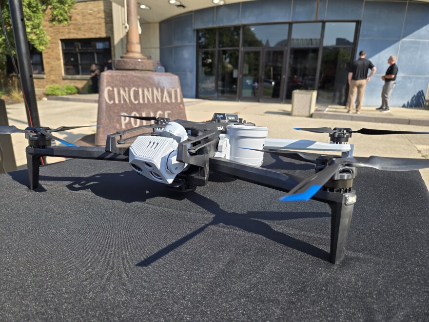 A drone used by the Cincinnati Police Department to respond to calls for service