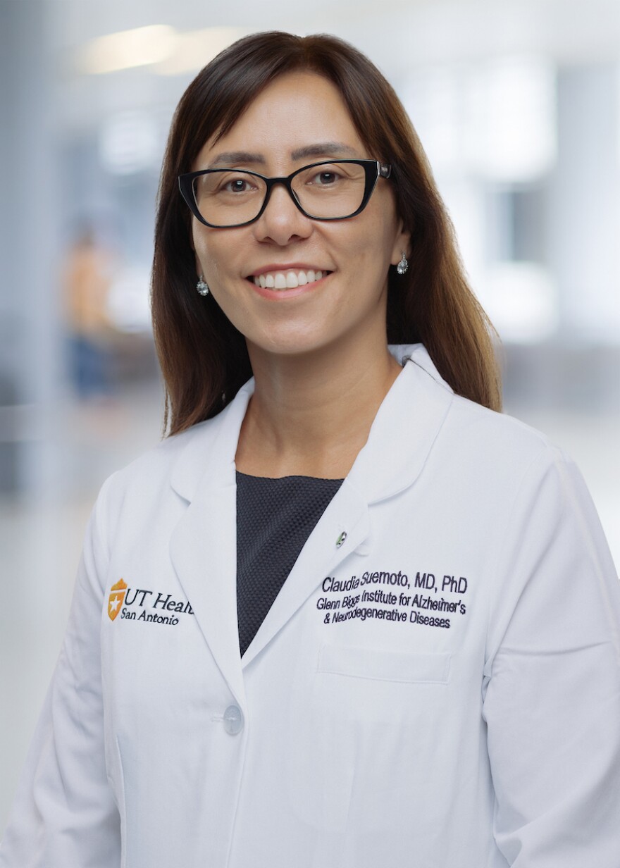 Claudia Suemoto, MD, PhD, MSc, is a physician-scientist and professor in the Department of Quantitative and Qualitative Health Sciences at the Kate Marmion School of Public Health, and cross-appointed to the Glenn Biggs Institute for Alzheimer’s and Neurodegenerative Diseases.