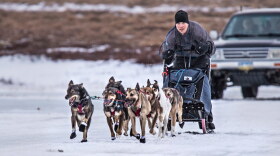 Bethel musher Matt Scott wins the Holiday Classic Sled Dog Race on February 10, 2018.