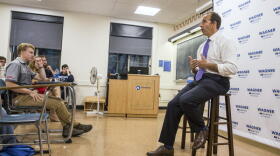 The Republican nominee for Pennsylvania’s lieutenant governor, Jeff Bartos, held a town hall at Penn State on Monday. MIN XIAN / WPSU