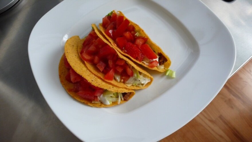 Homemade vegan tacos