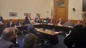 Sen. Ed Charbonneau (R-Valparaiso) speaks to a Senate committee about a bill he authored to allow the Indiana Farm Bureau to offer a health care benefit plan to sole proprietor members.