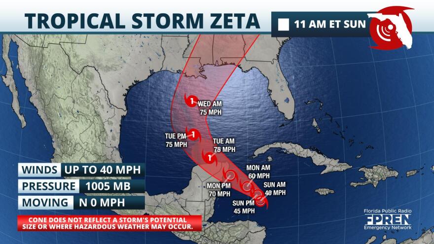 Tropical Storm Zeta Forms Risk To Northern Gulf Coast Increases Wusf Public Media