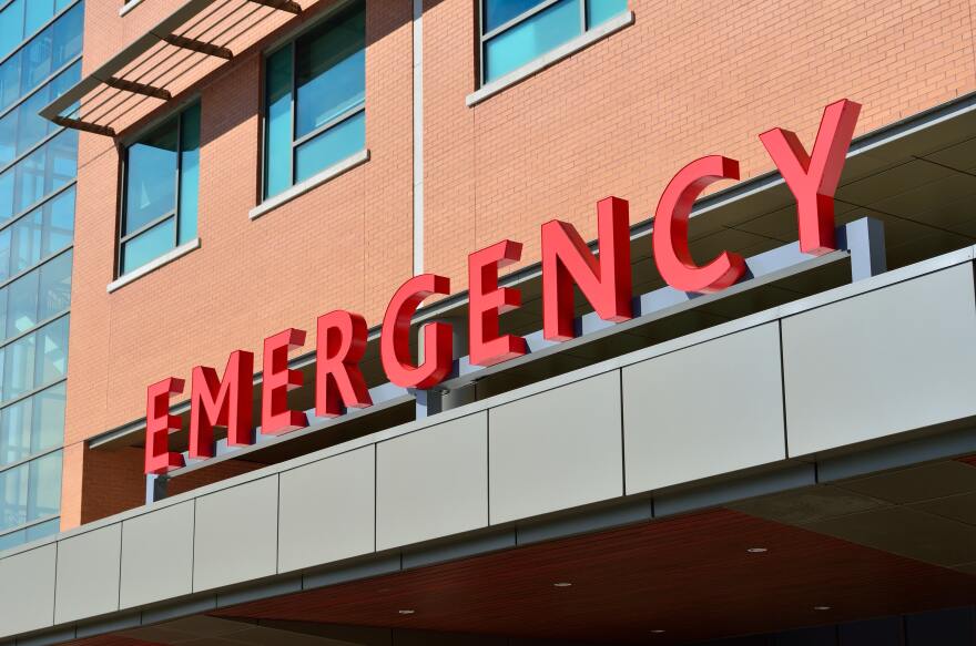Emergency room signage.