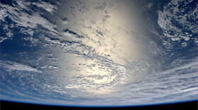 In this handout photo provided by the European Space Agency (ESA) on July 17, 2014, the Earth reflects light from the sun. (Alexander Gerst/ESA via Getty Images)